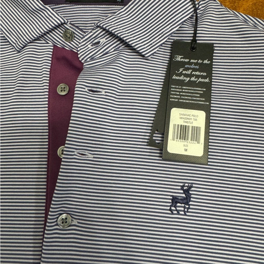 Greyson Golf Saranac Polo - men’s medium - NWT